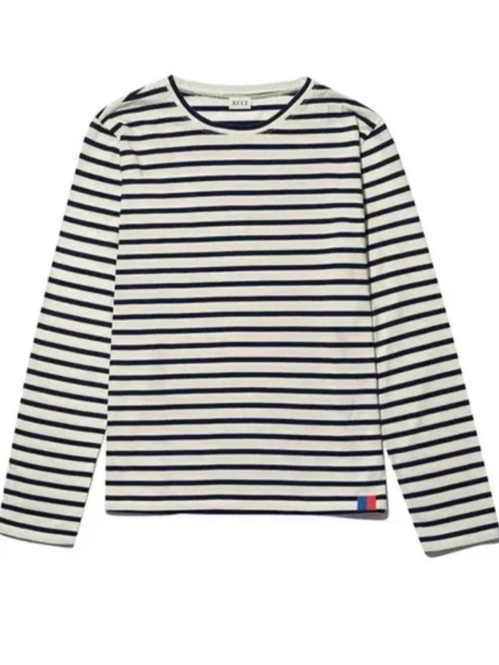 KULE xs womens Long Sleeve Breton Stripe Top - Navy & White